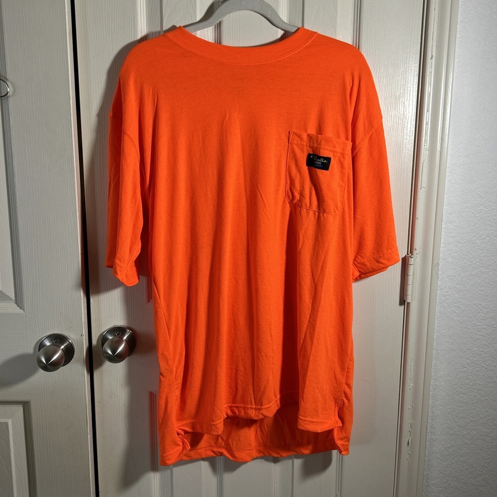 Walls Work‎ Wear Short Sleeve Pocket T-Shirt Mens M Orange Hunting